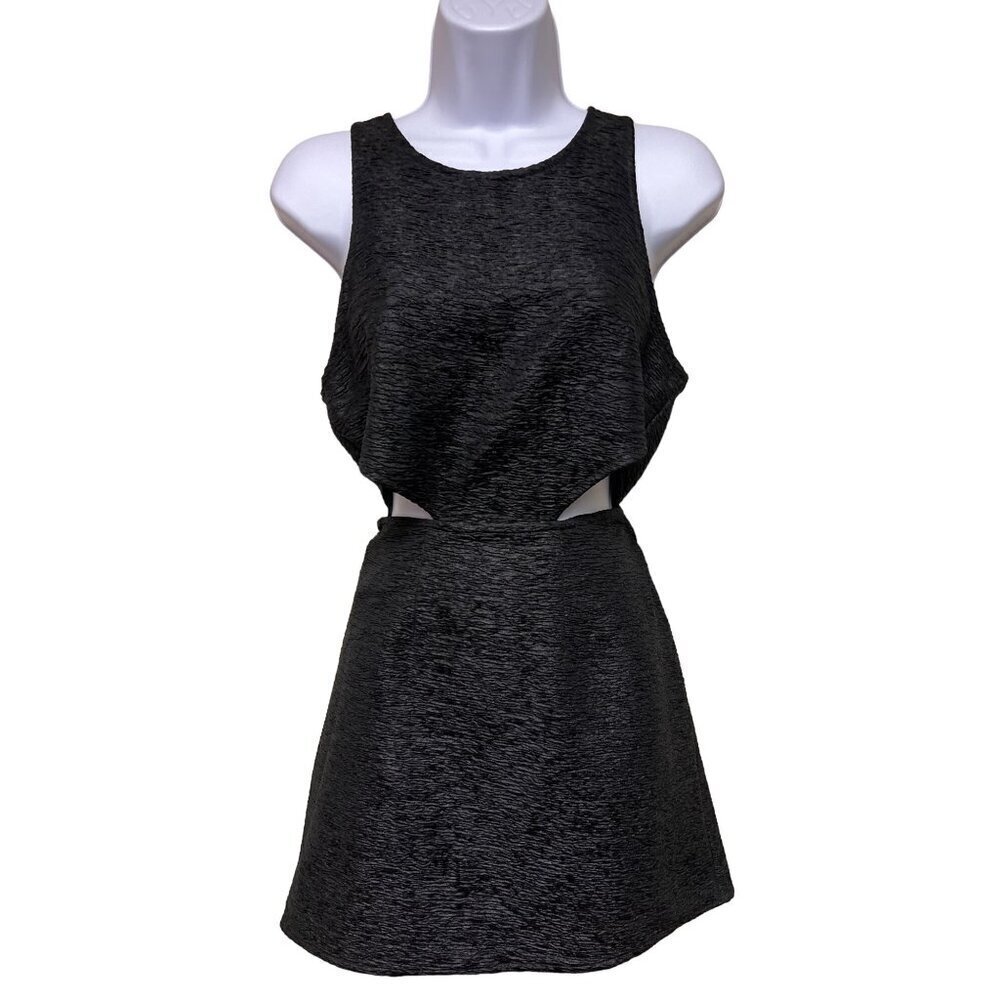Mink Pink Christie Black Cut Out Mini Sleeveless Dress Party Women's Size Large